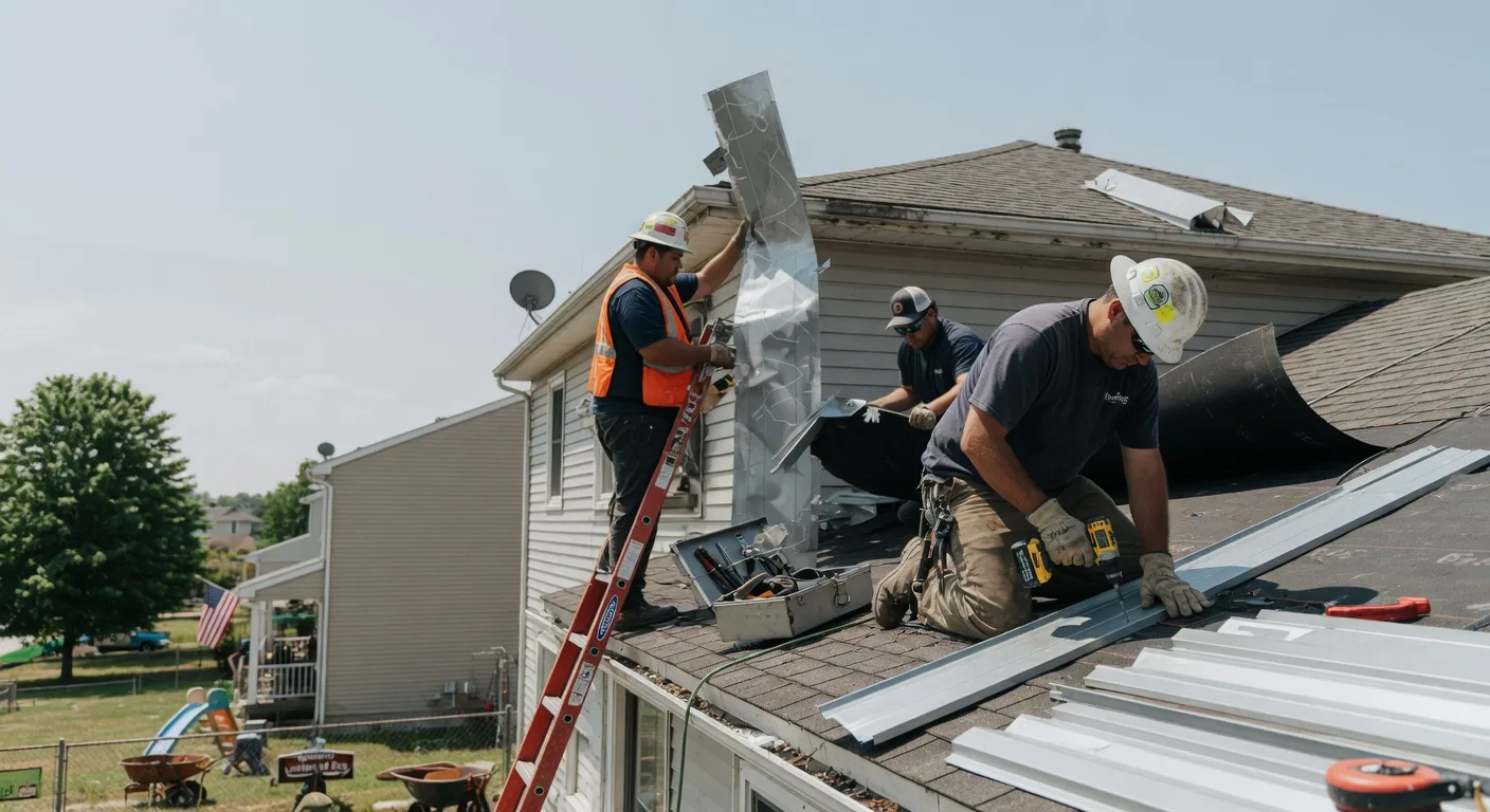 Storm Damage Metal Roof Repair in Woodgate, NY